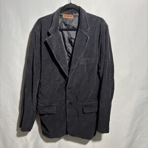 Machine Mens Black Corduroy Blazer Jacket Academia Professor XL Cotton Pockets
